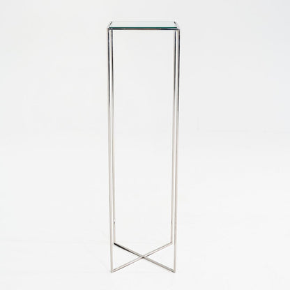 Glass and Steel Pedestal