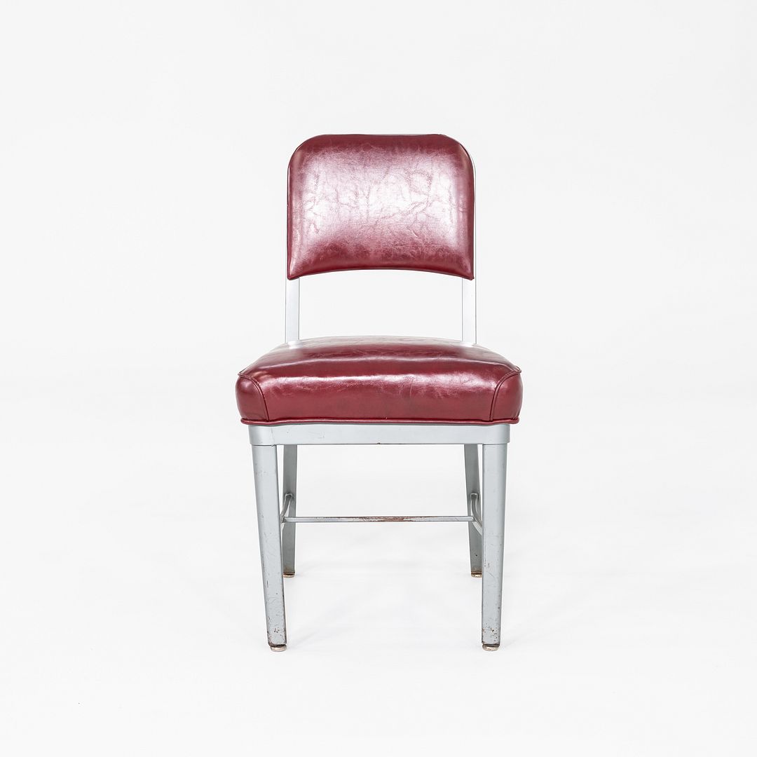Navy Aluminum Upholstered Side Chair, Model 1002