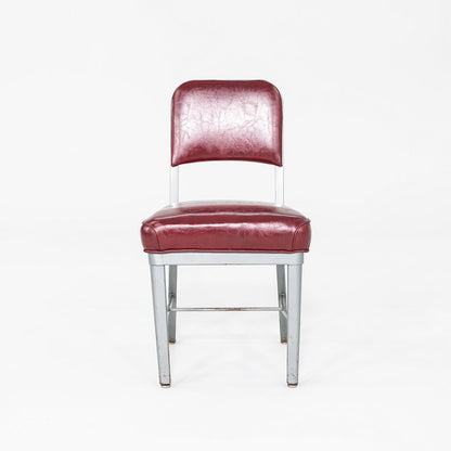 Navy Aluminum Upholstered Side Chair, Model 1002