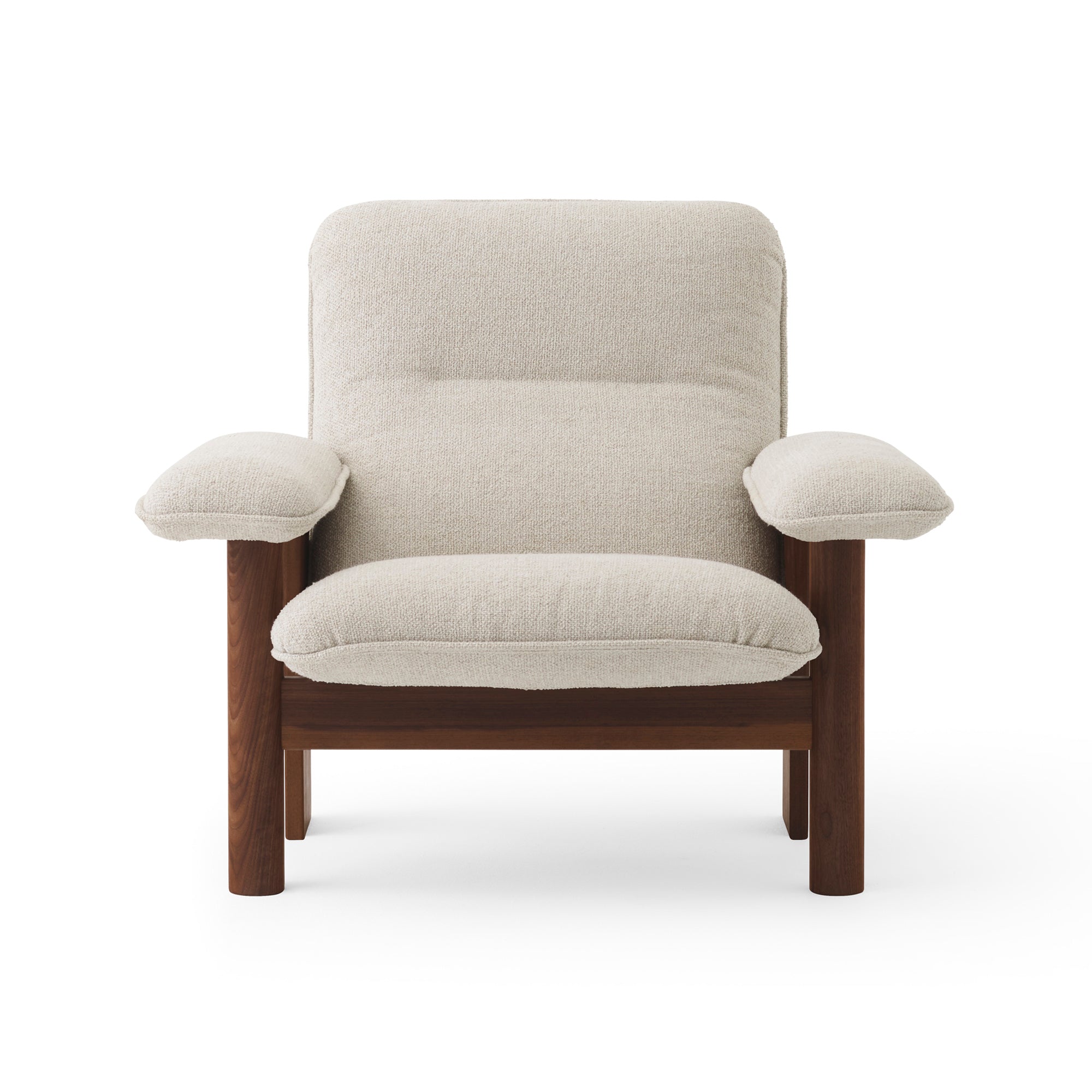 Audo Copenhagen Brasilia Lounge Chair, Dark Stained Oak / Boucle 02