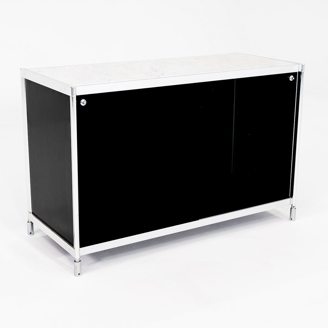 Marble, Aluminum and Glass Cabinet