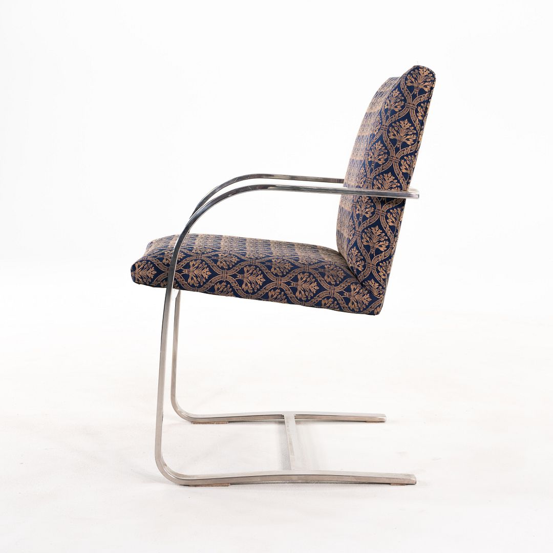 Miesian Influenced Flat Bar Cantilever Chair