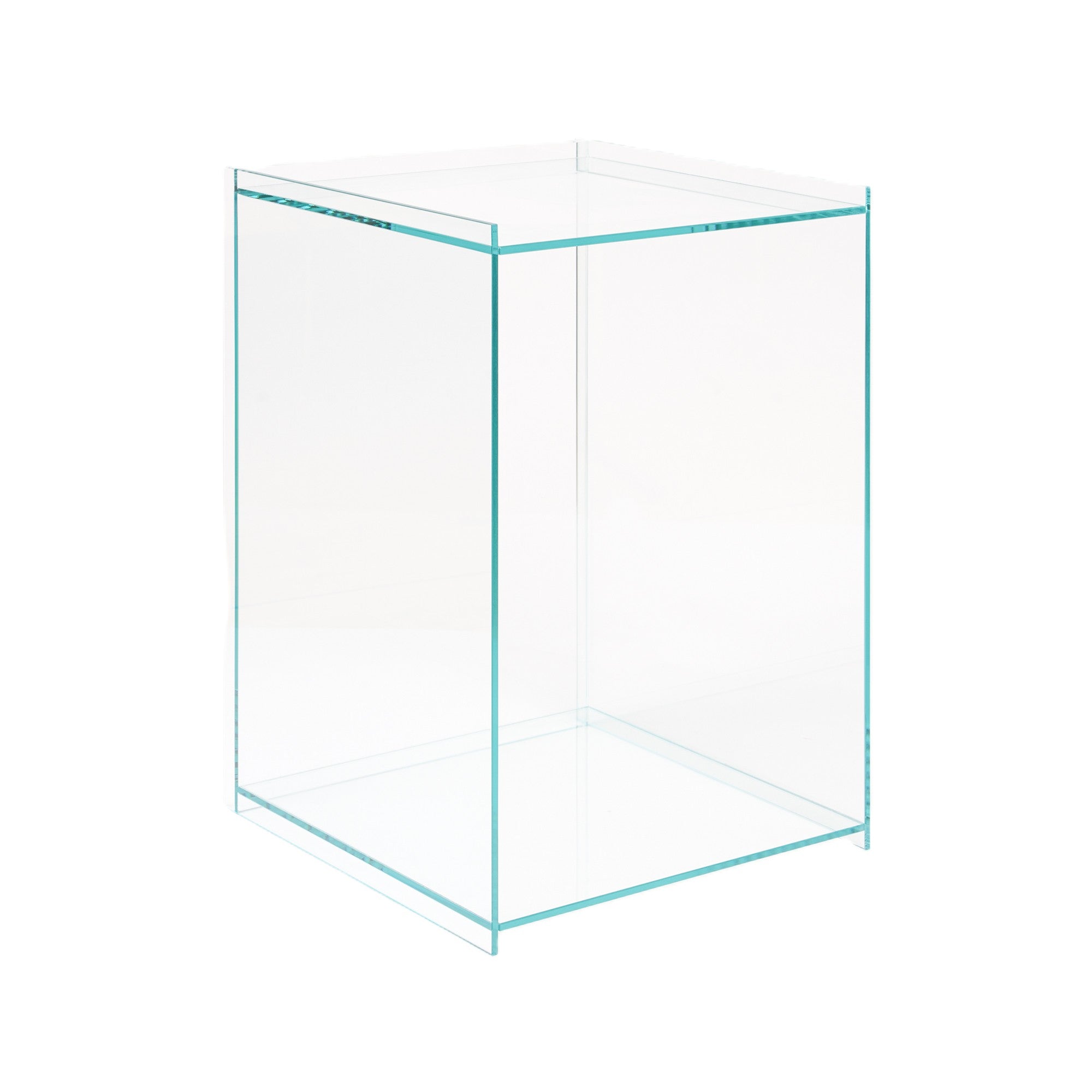 Rivet Box Table — Glass