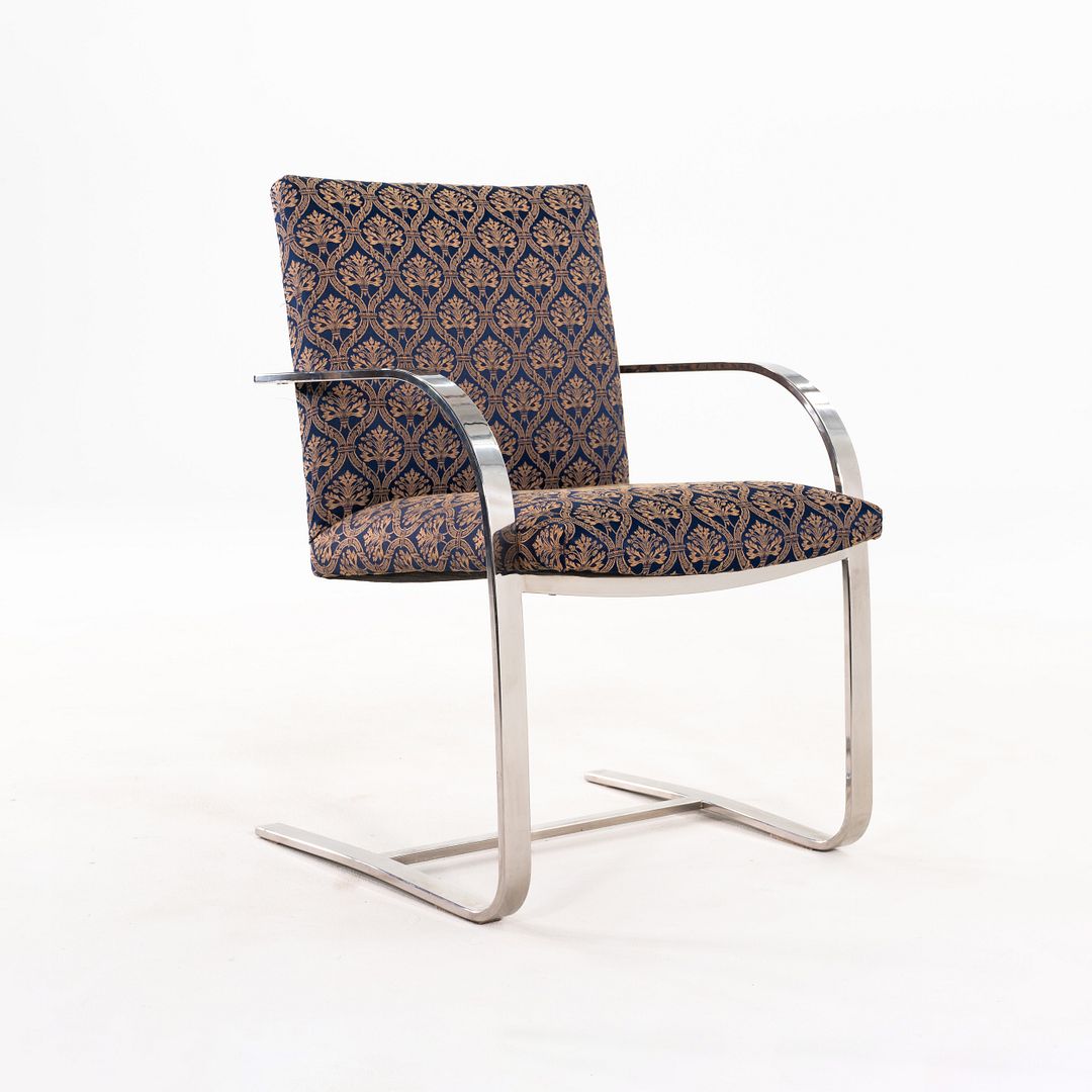Miesian Influenced Flat Bar Cantilever Chair