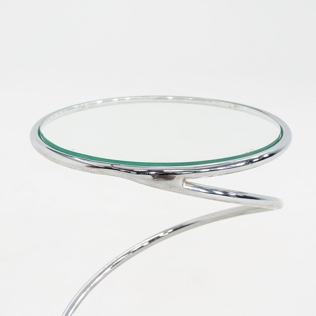 Round Chrome Side Tables