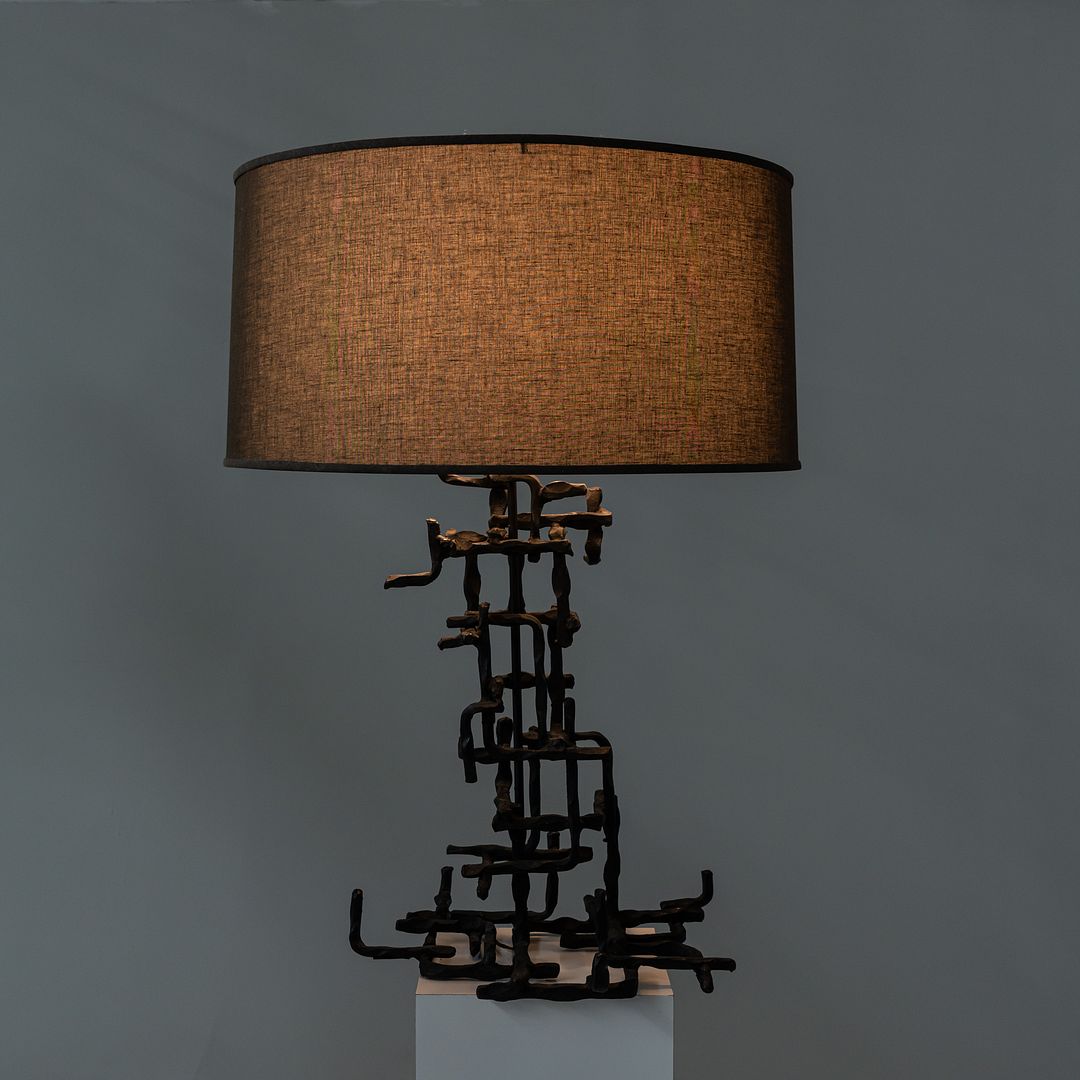 Sculptural Steel Lamp