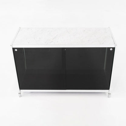 Marble, Aluminum and Glass Cabinet