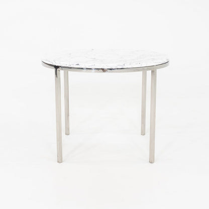 Round Steel and Marble Side Table