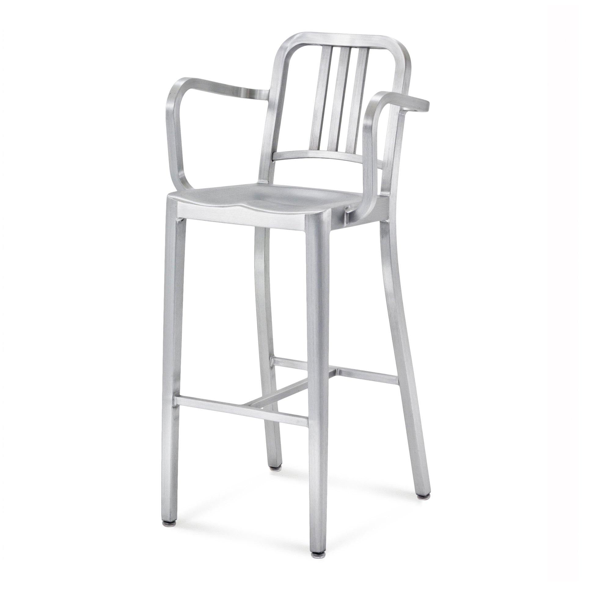 1006 Navy Bar and Counter Stool with Arms