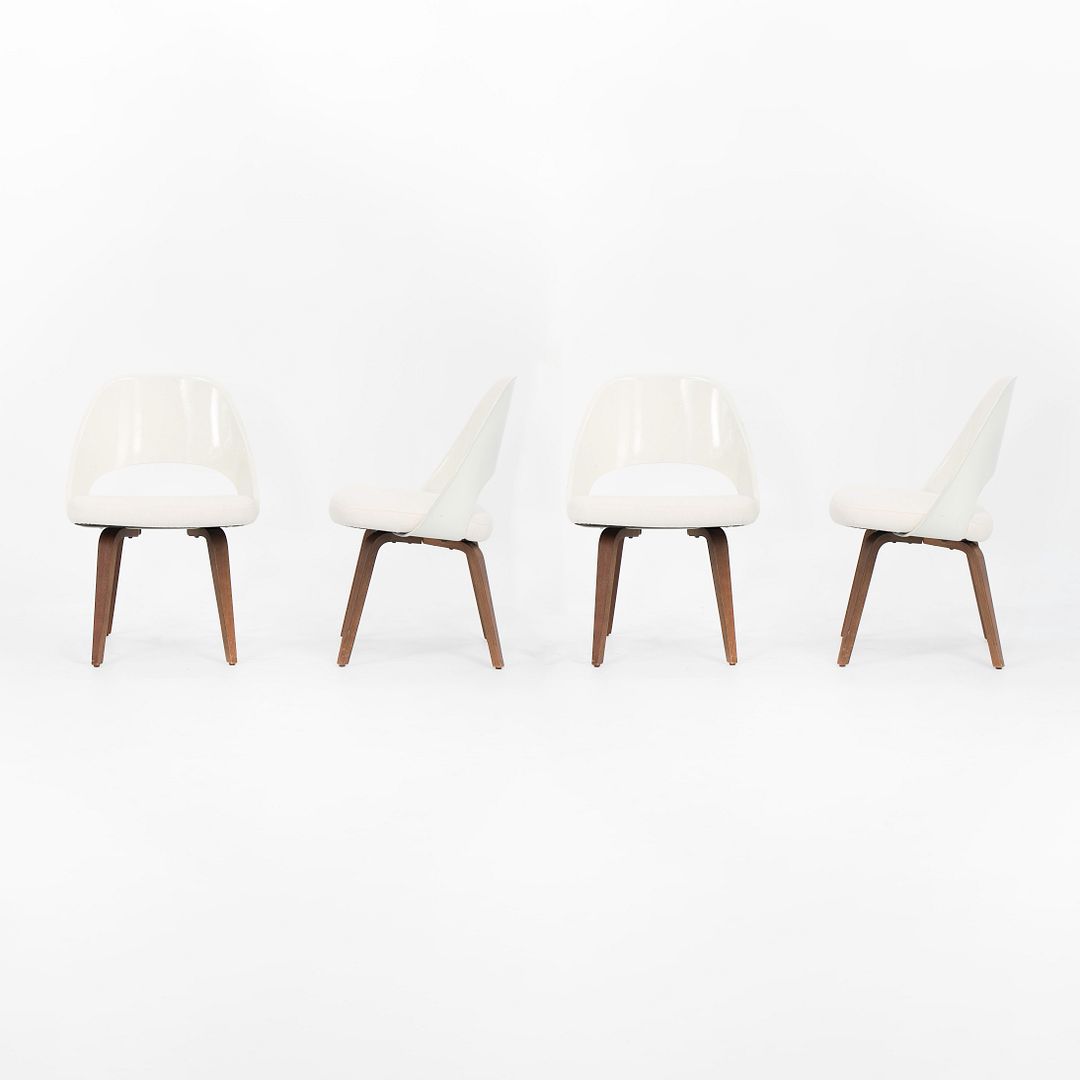 Saarinen Executive Side Chair with Fiberglass Back and Wood Legs, Model 72C