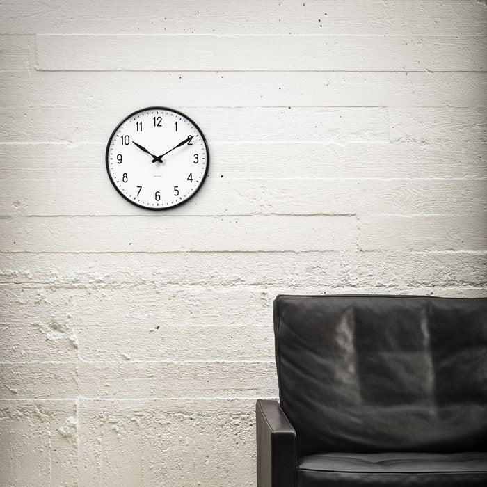 Arne Jacobsen Station Wall Clock — Large White/Black