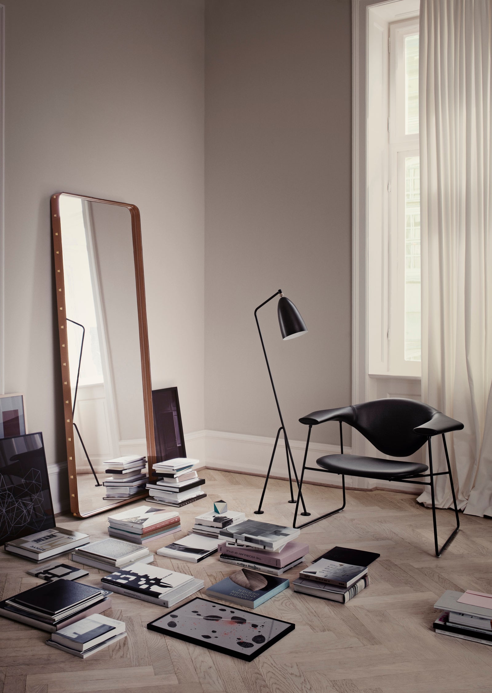 Adnet Wall Mirror — Round and Rectangle