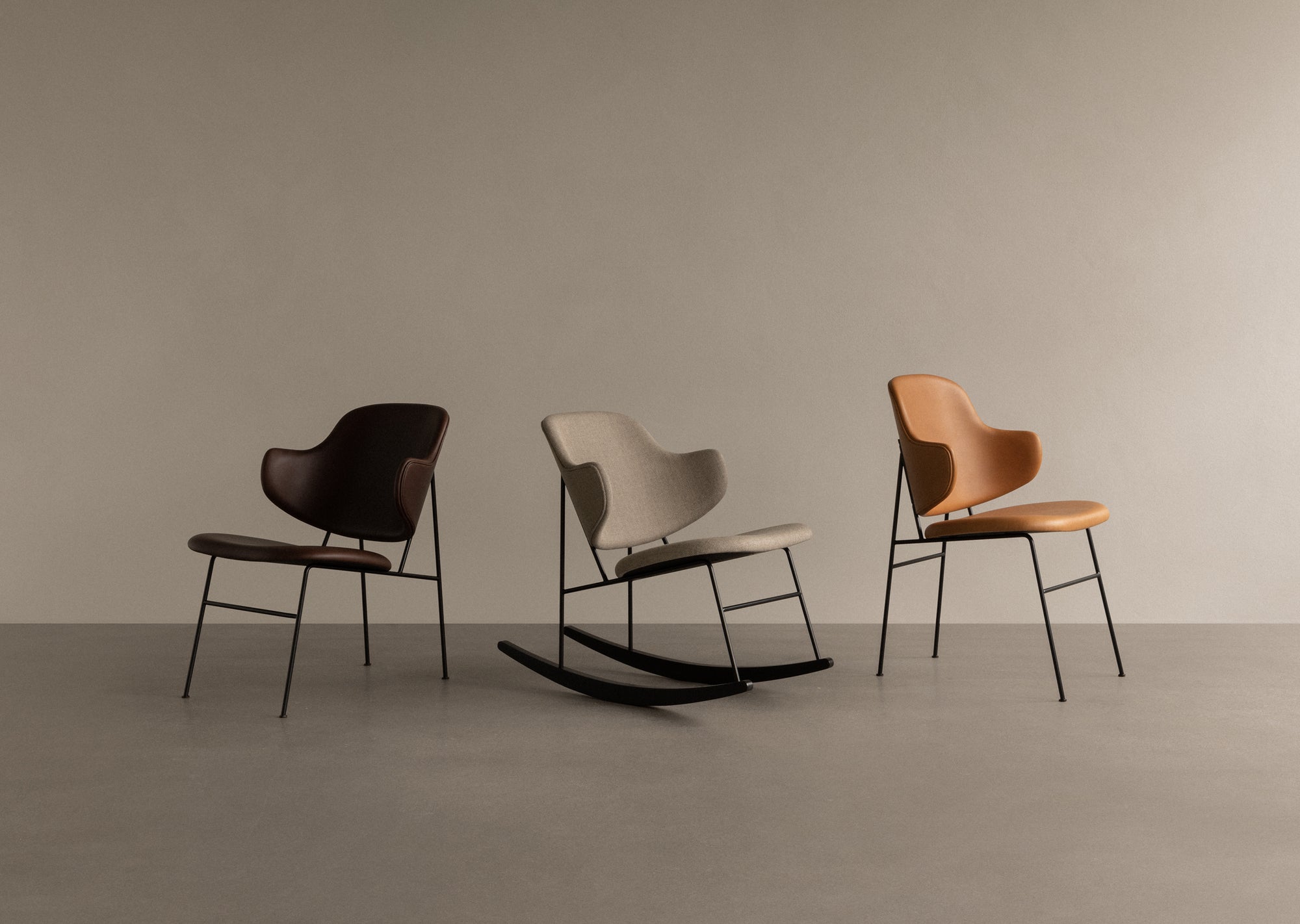 Penguin Rocking Chair — Upholstered Seat and Back
