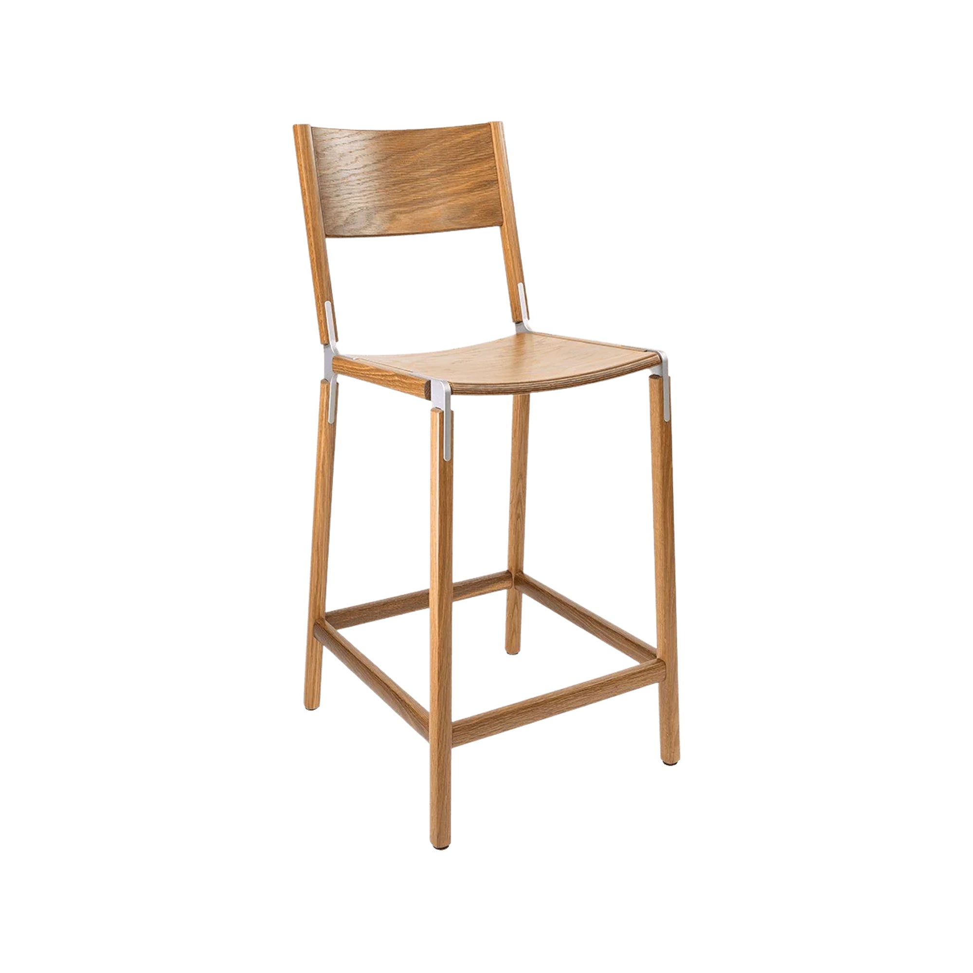 Backed Counter Stool — Linden — Wood