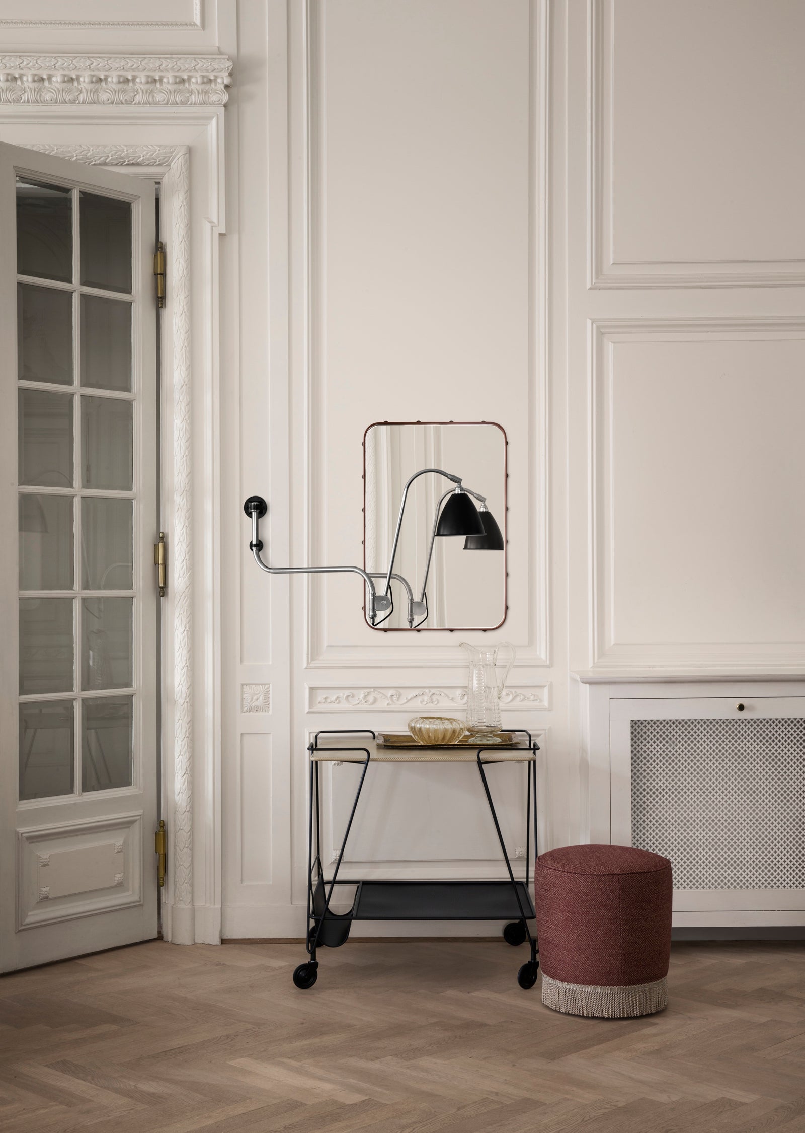 Adnet Wall Mirror — Round and Rectangle