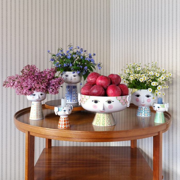 Bjørn Wiinblad Eva Bowl on Stand — Soft Pink