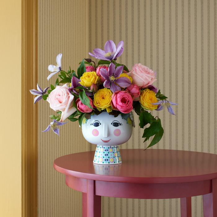 Bjørn Wiinblad Eva Flower Pot on Base — Yellow