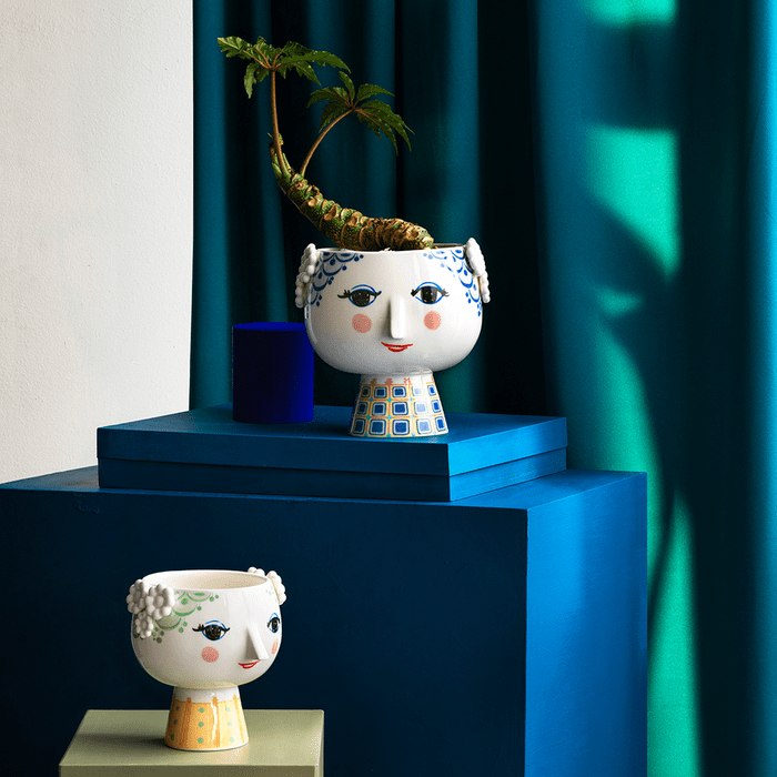 Bjørn Wiinblad Eva Flower Pot on Base — Blue