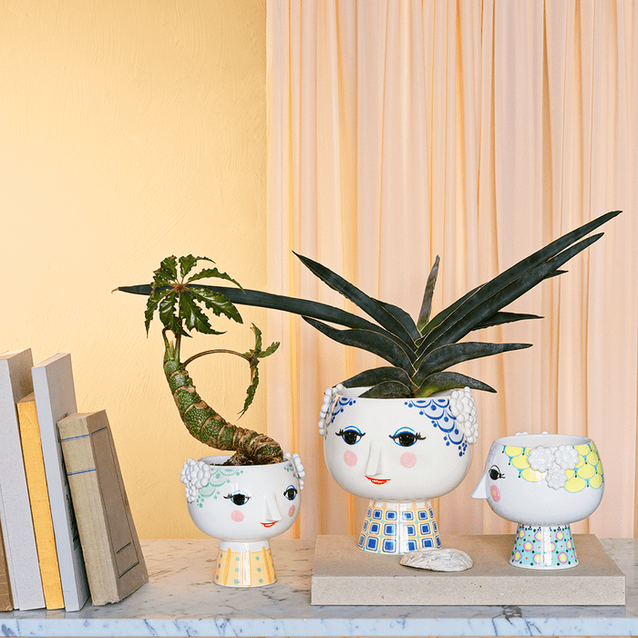Bjørn Wiinblad Eva Flower Pot on Base — Blue