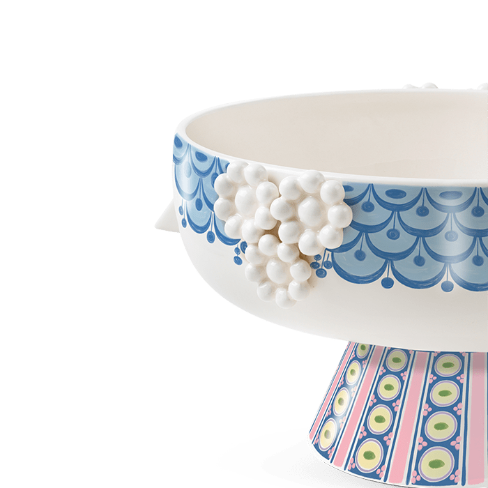 Bjørn Wiinblad Eva Bowl on Stand — Blue