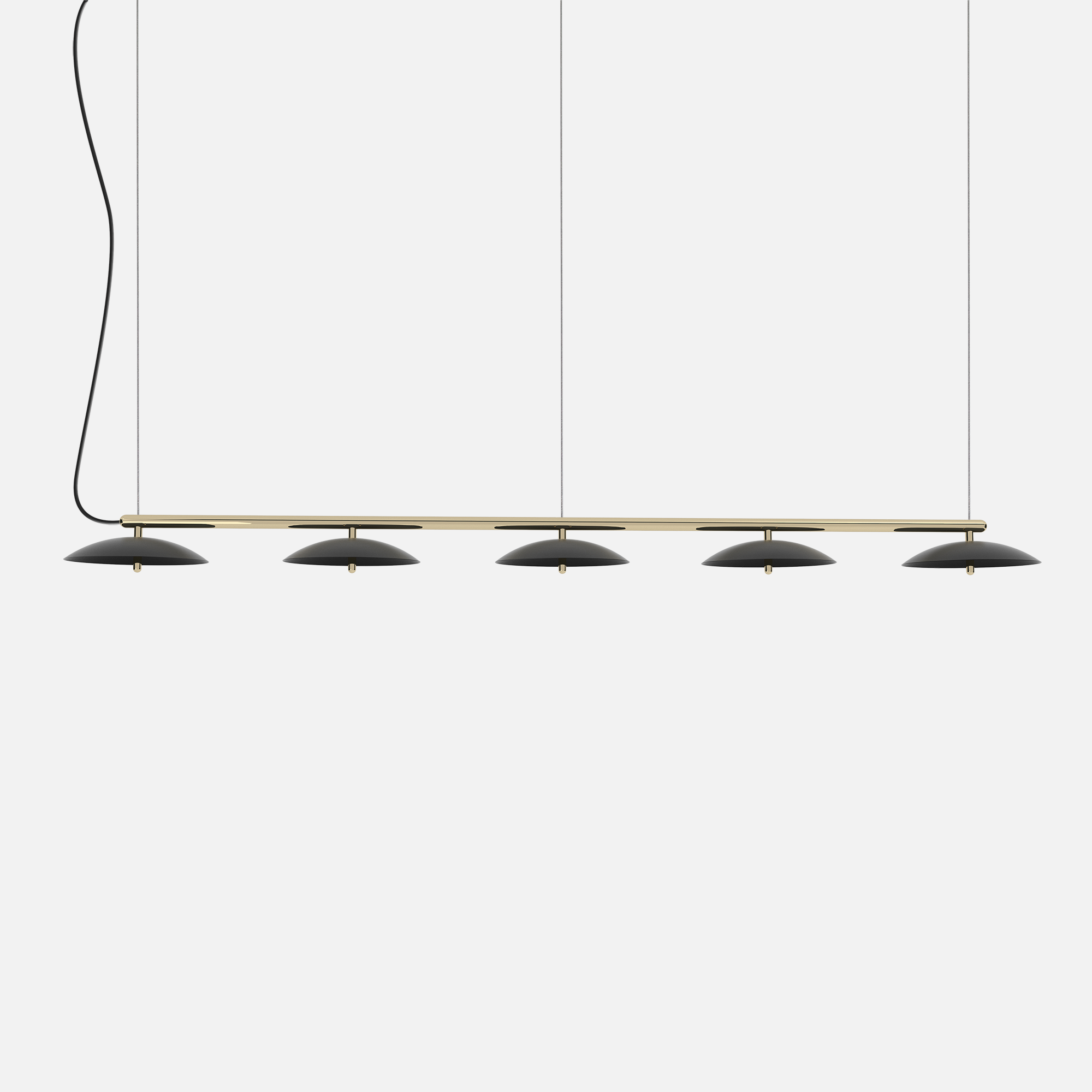 Signal Linear Pendant Light — Black & Brass