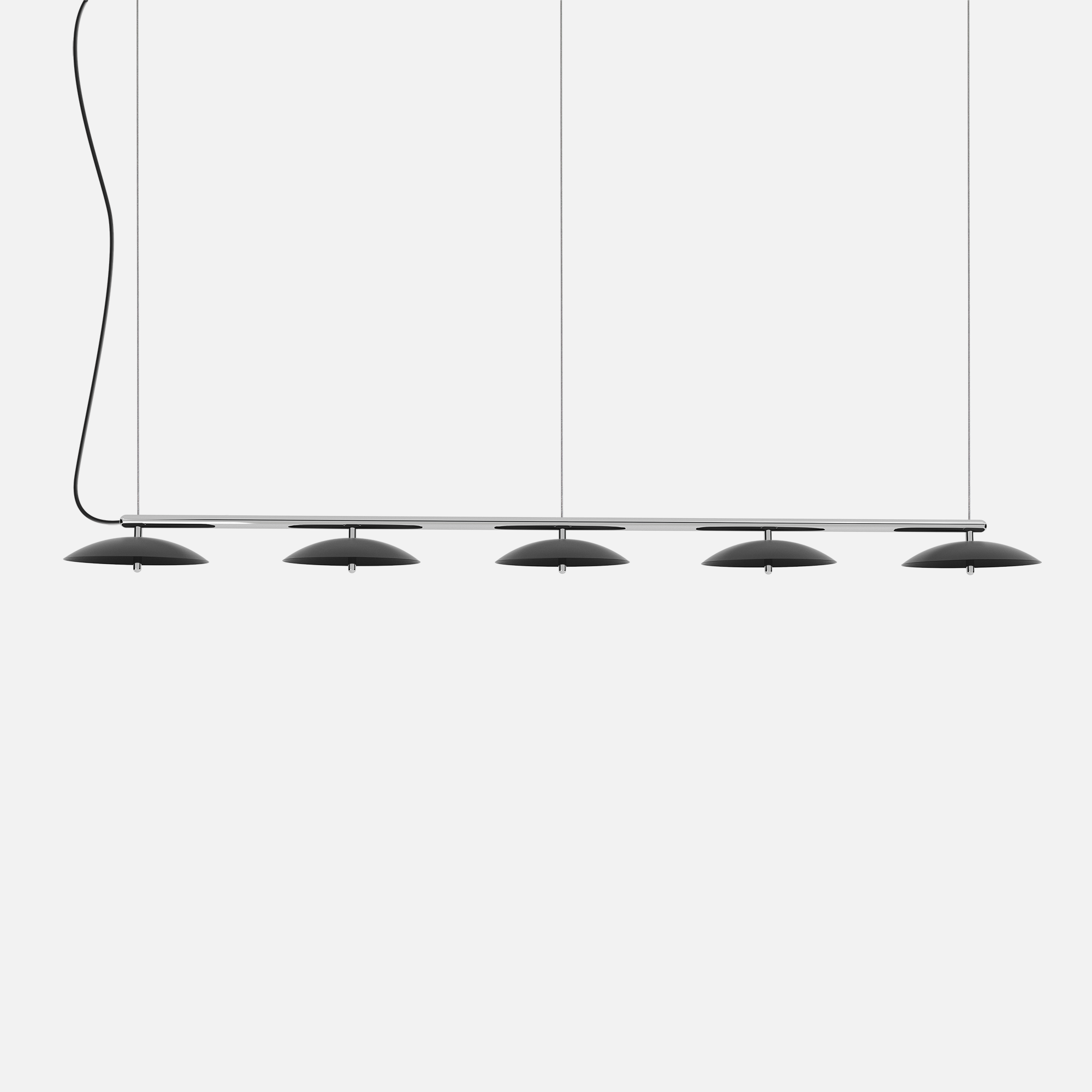 Signal Linear Pendant Light — Black & Nickel