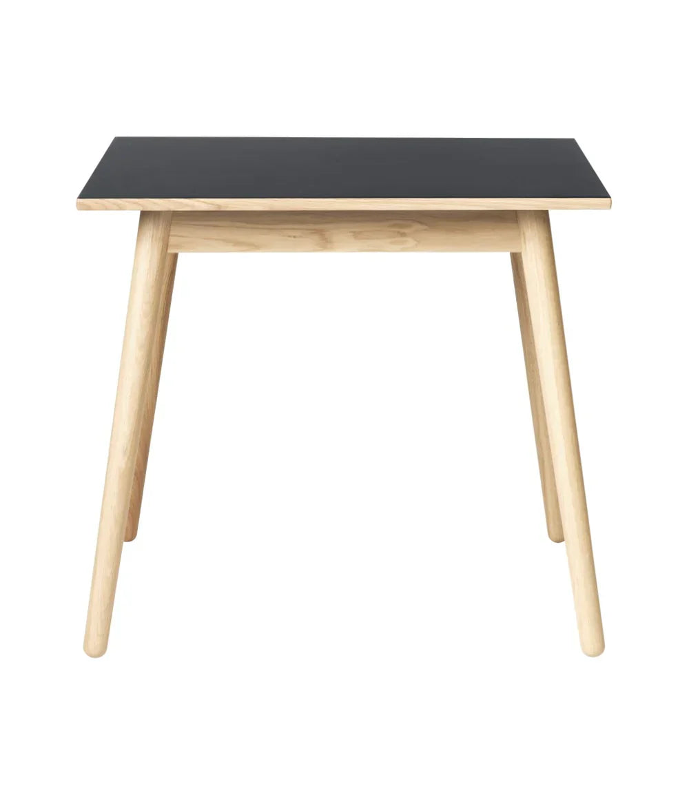 C35A Dining Table — Nature Lacquered Oak/Dark Grey Linoleum