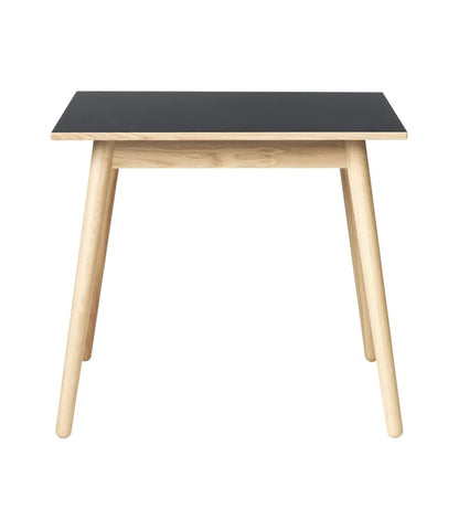 C35A Dining Table — Nature Lacquered Oak/Dark Grey Linoleum