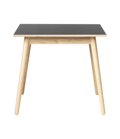 C35A Dining Table — Nature Lacquered Oak/Black Linoleum