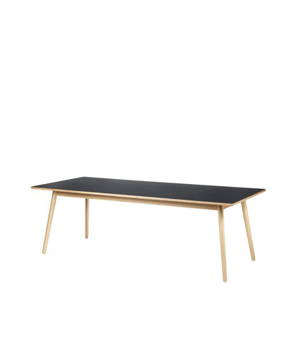 C35C Dining Table — Nature Lacquered Oak/Black Linoleum
