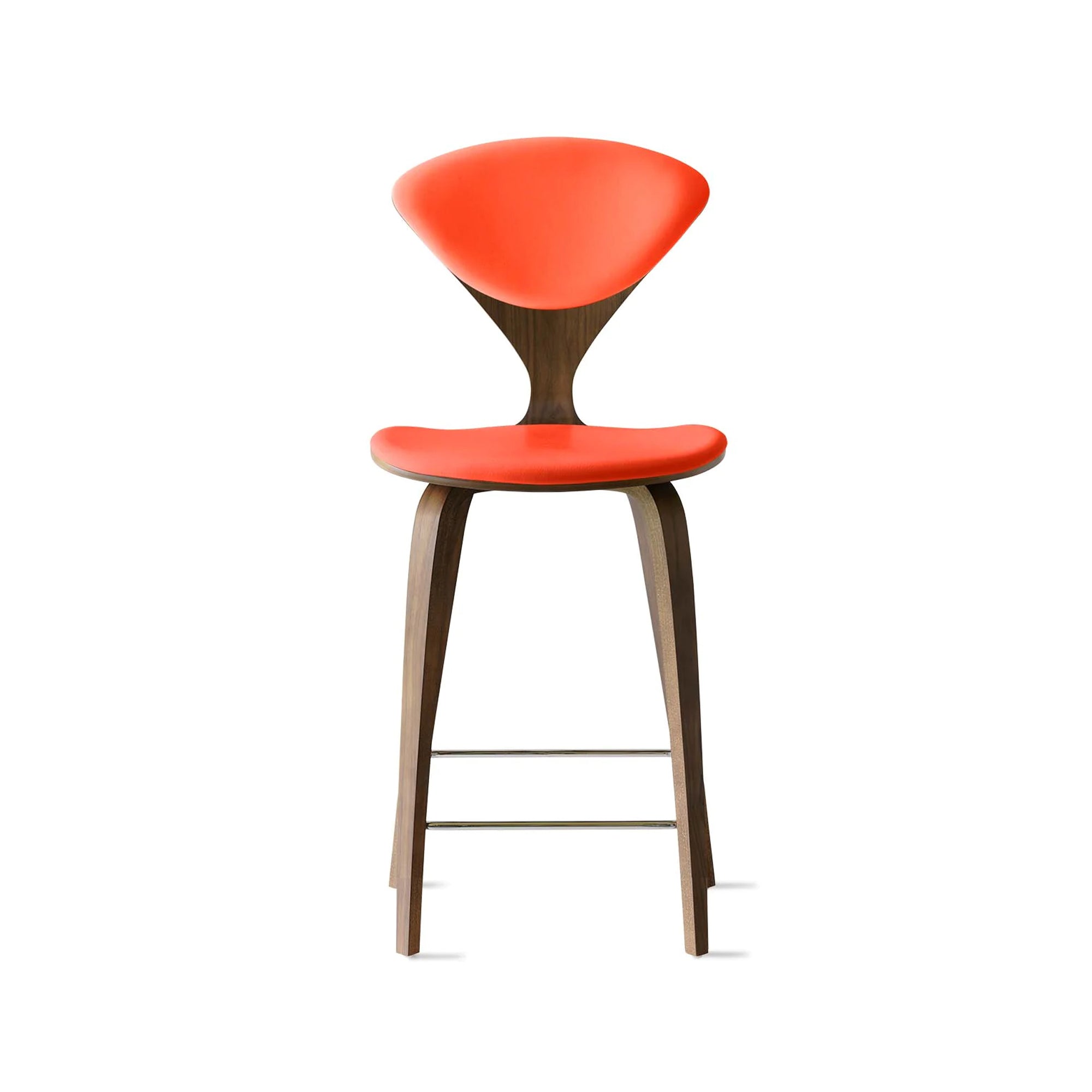Cherner Wood Bar Chair with Seat and Back Pads