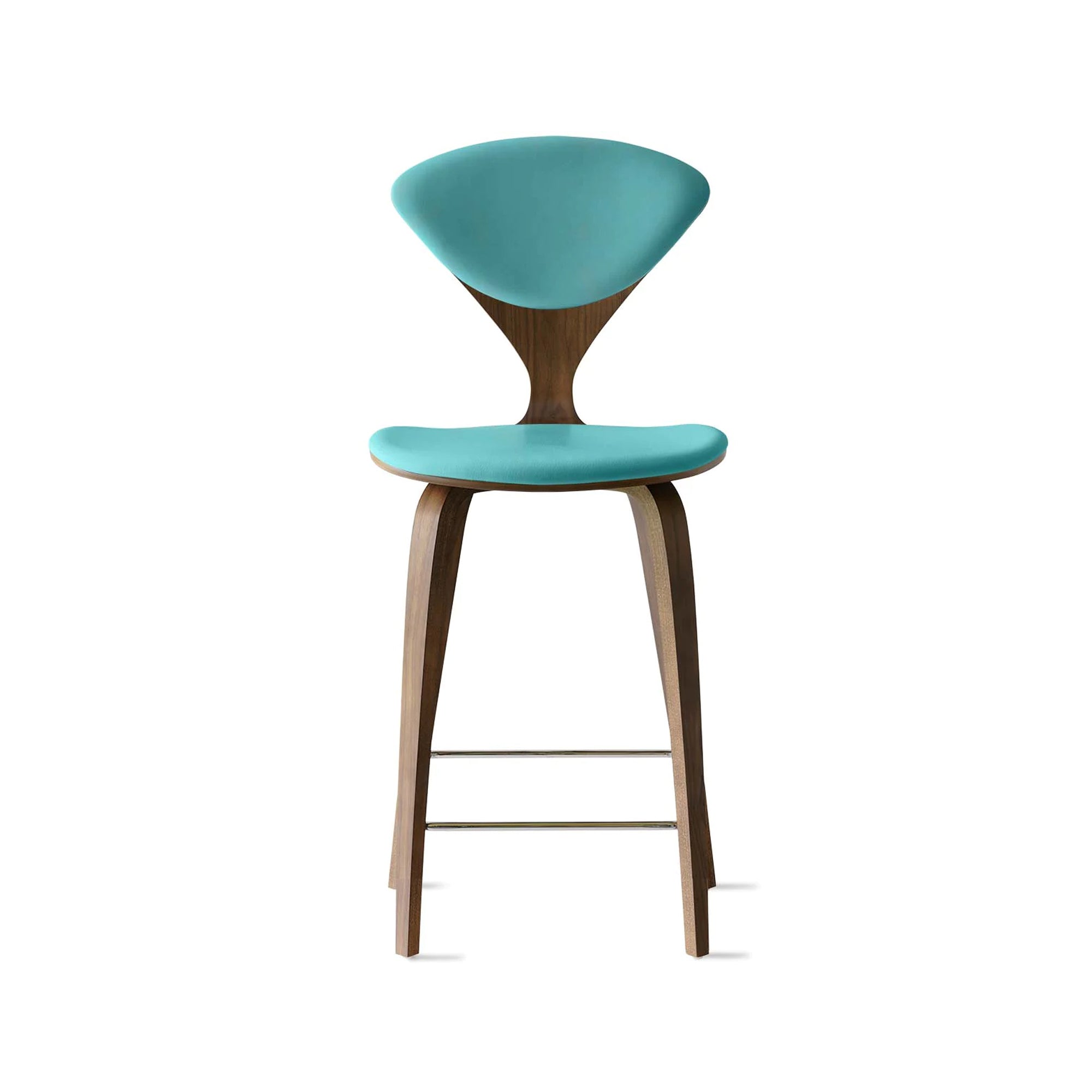 Cherner Wood Bar Chair with Seat and Back Pads