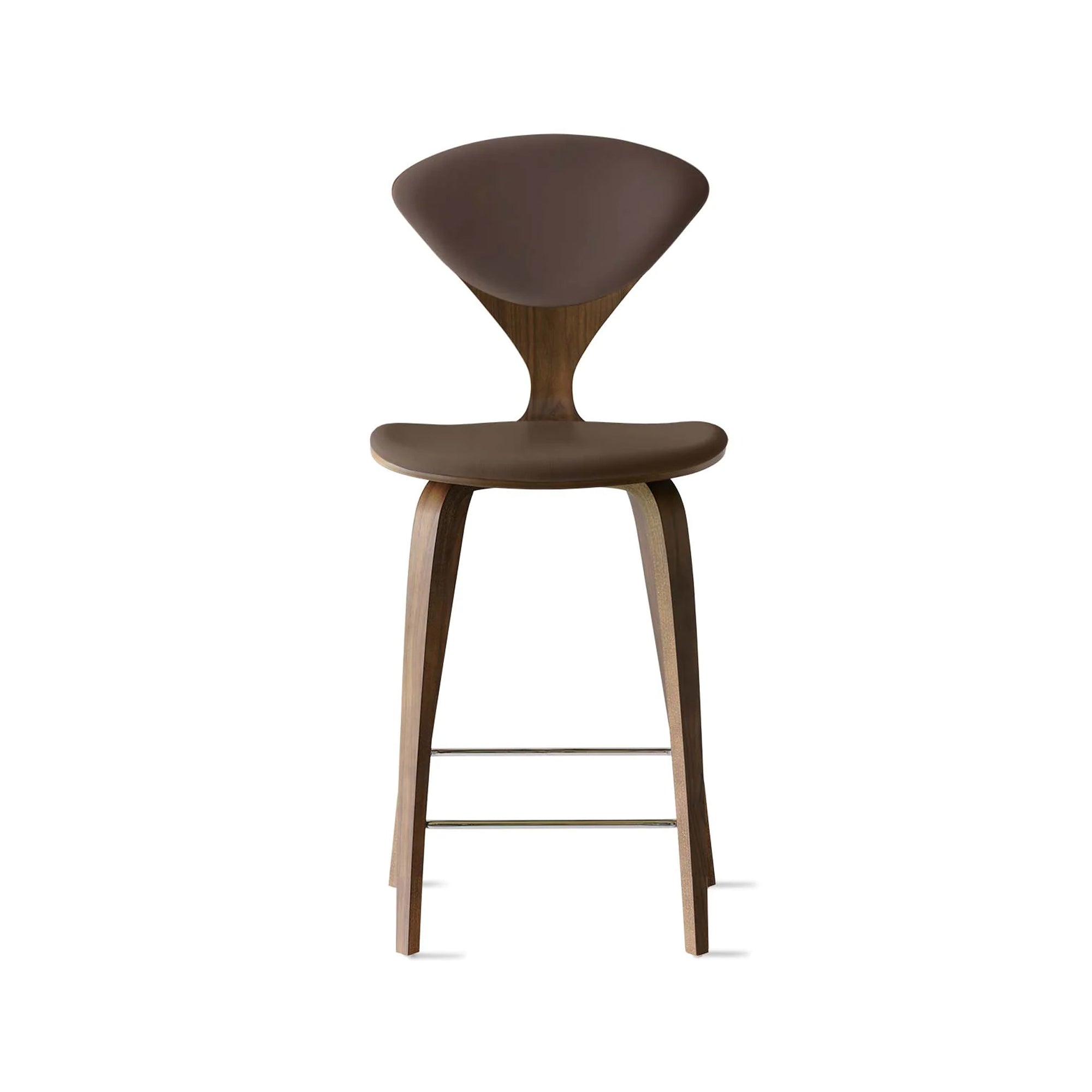 Cherner Wood Bar Chair with Seat and Back Pads