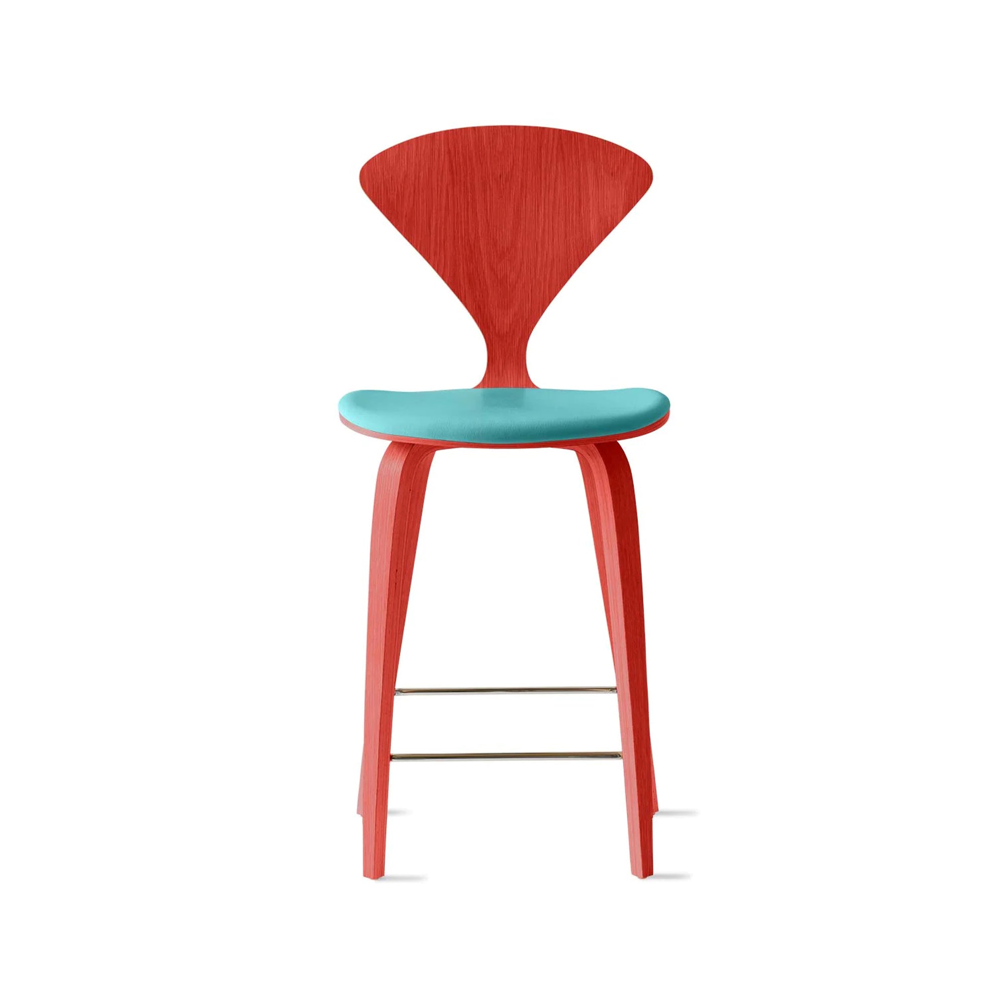 Cherner Wood Bar Chair with Seat Pad