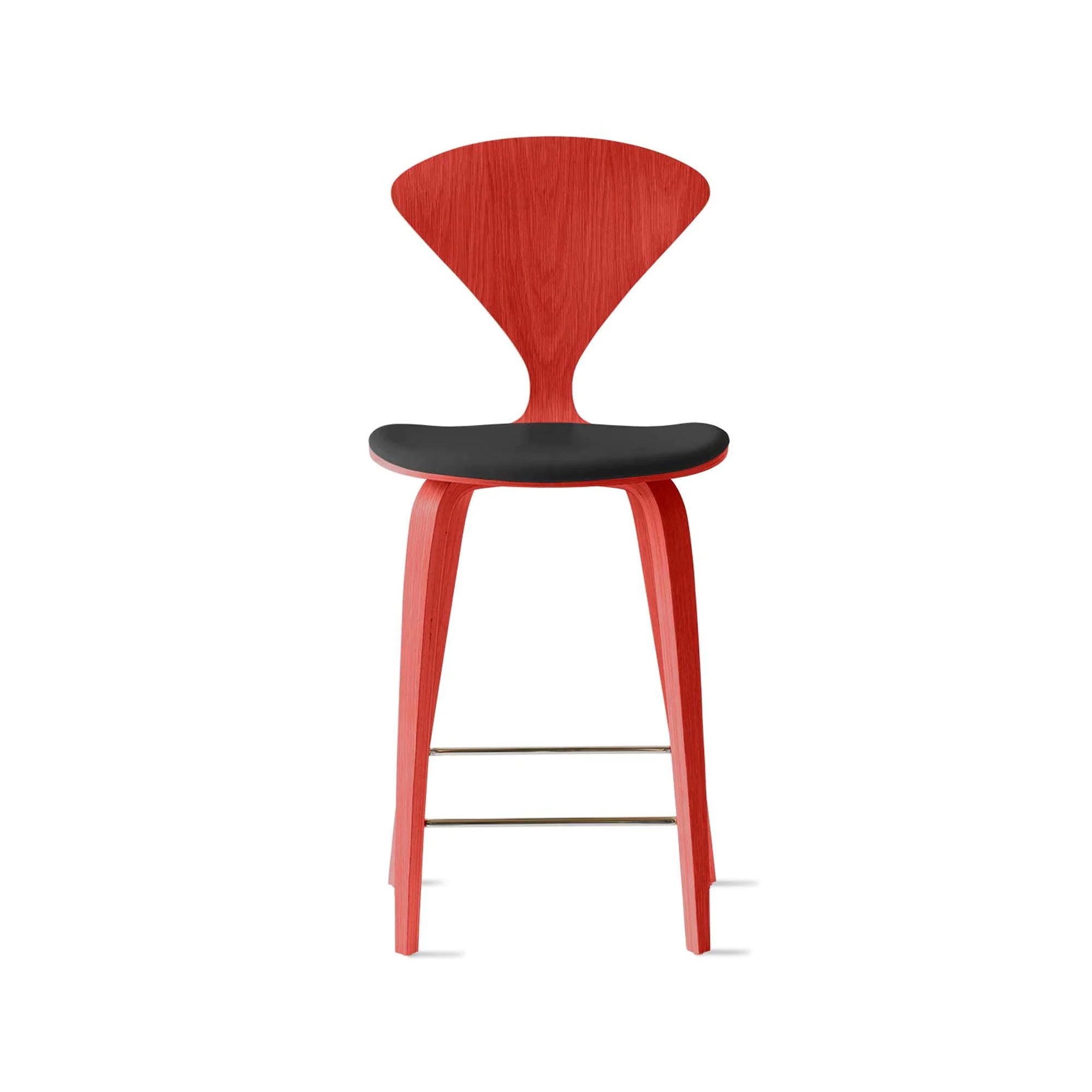 Cherner Wood Bar Chair with Seat Pad