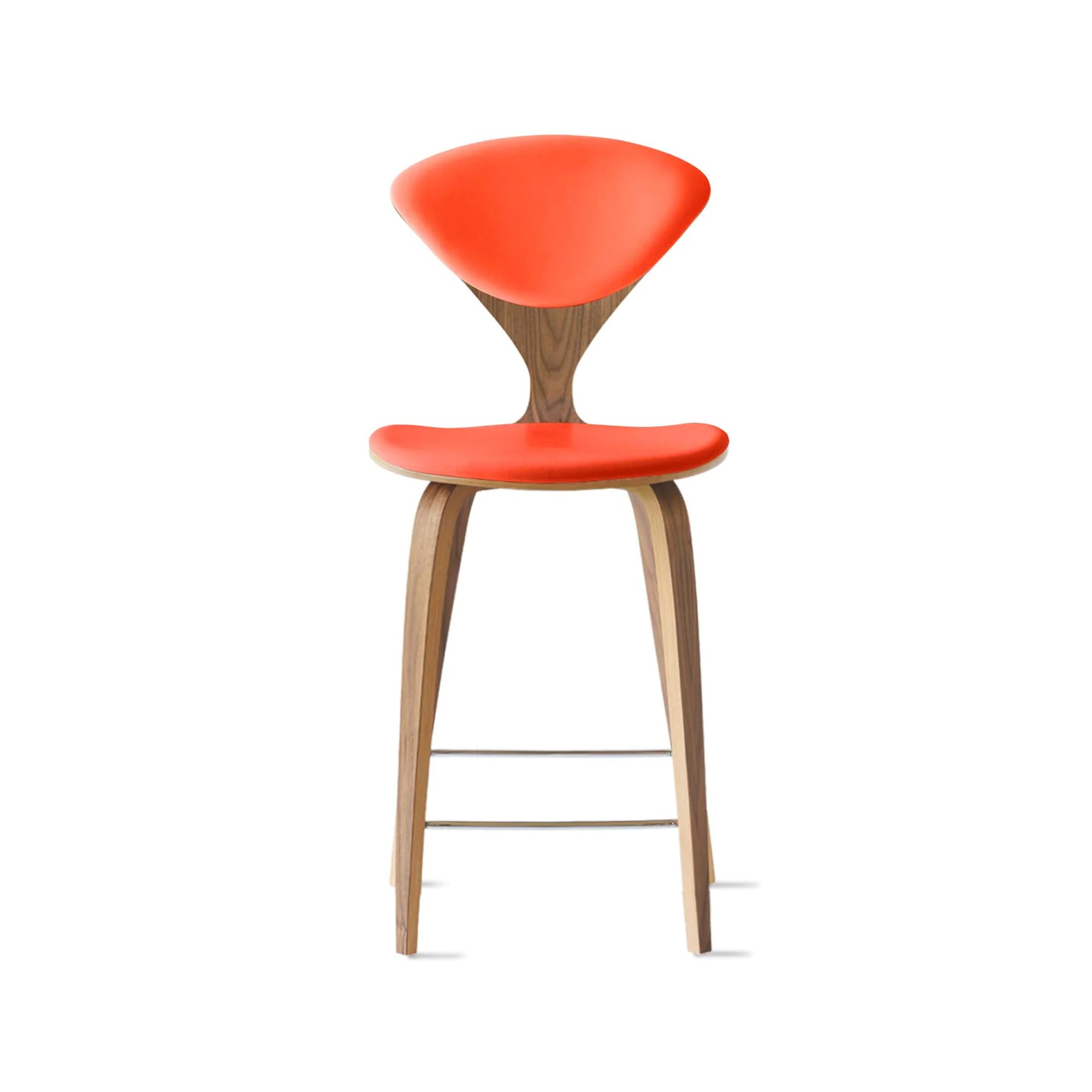Cherner Wood Bar Chair with Seat and Back Pads