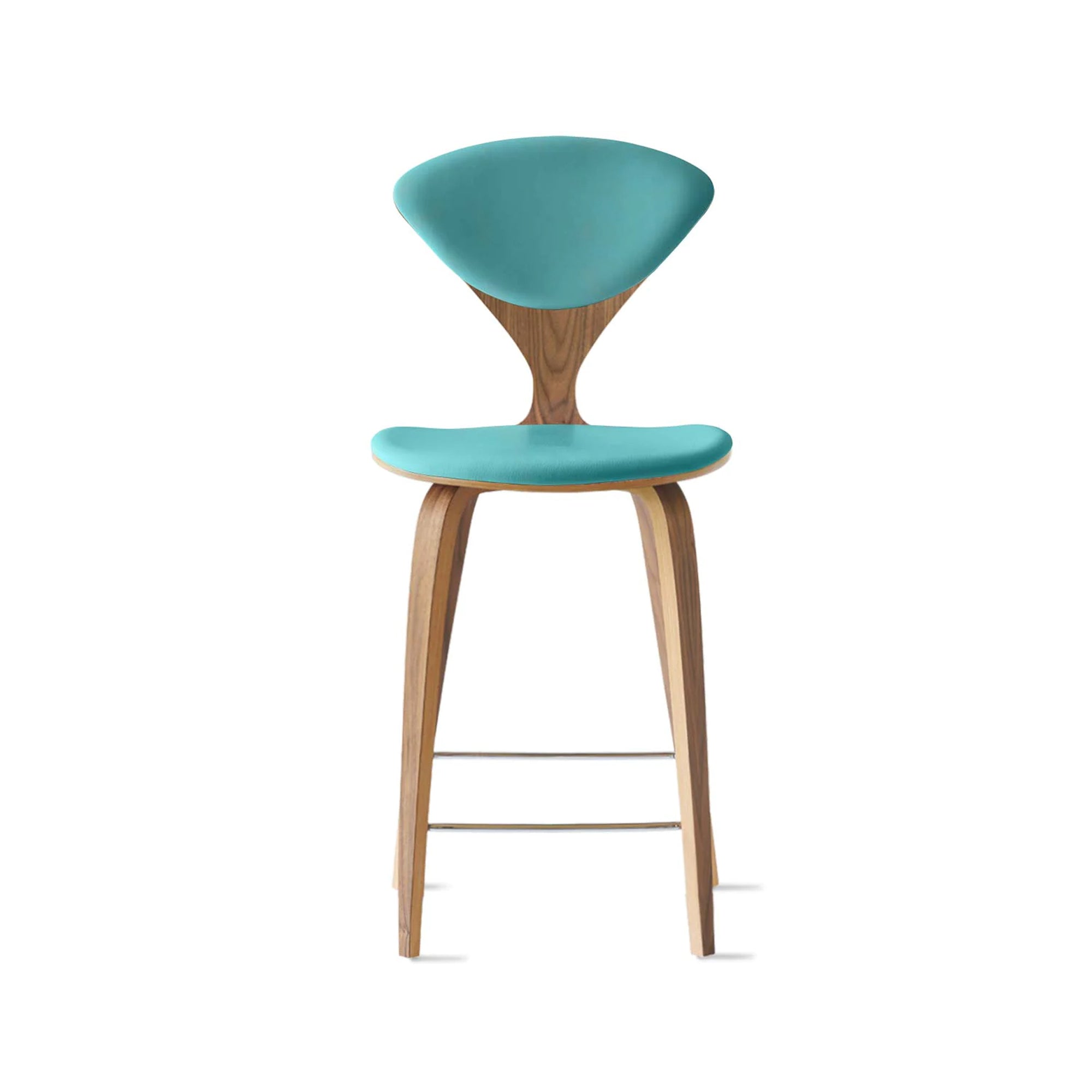 Cherner Wood Bar Chair with Seat and Back Pads