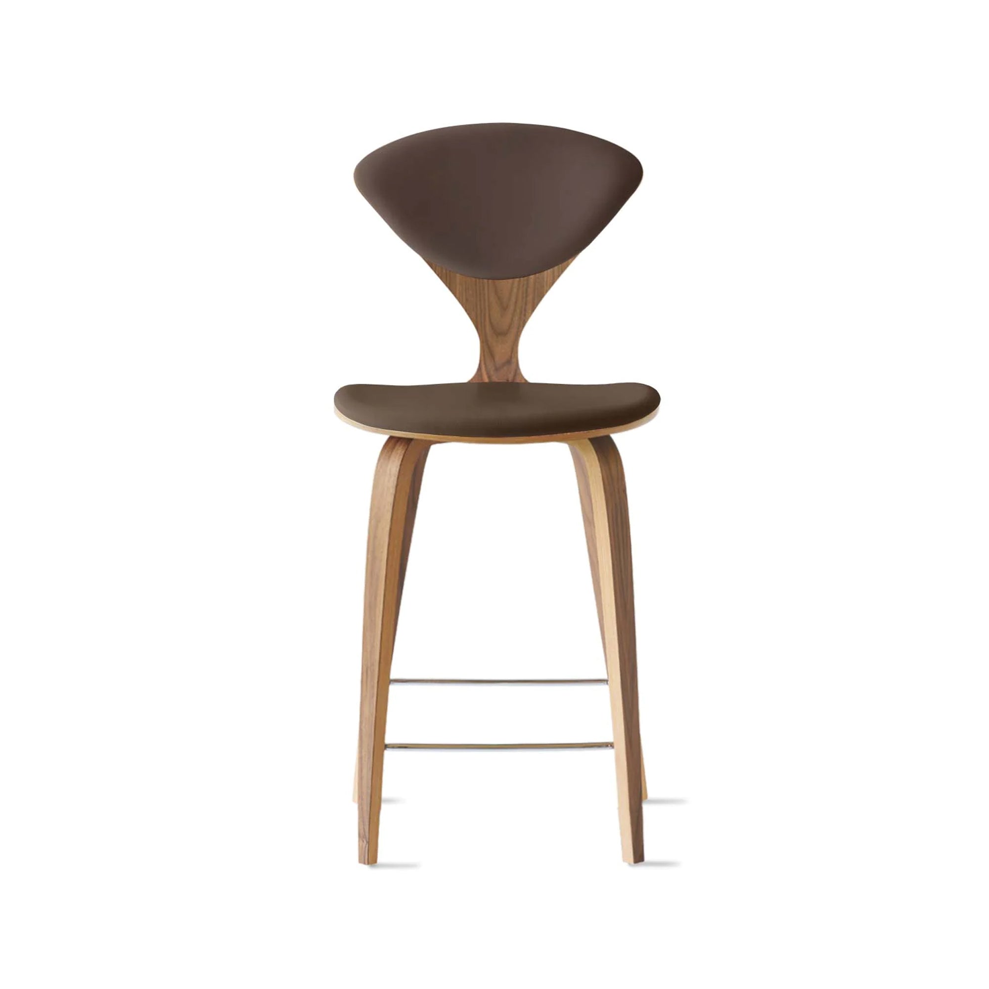 Cherner Wood Bar Chair with Seat and Back Pads