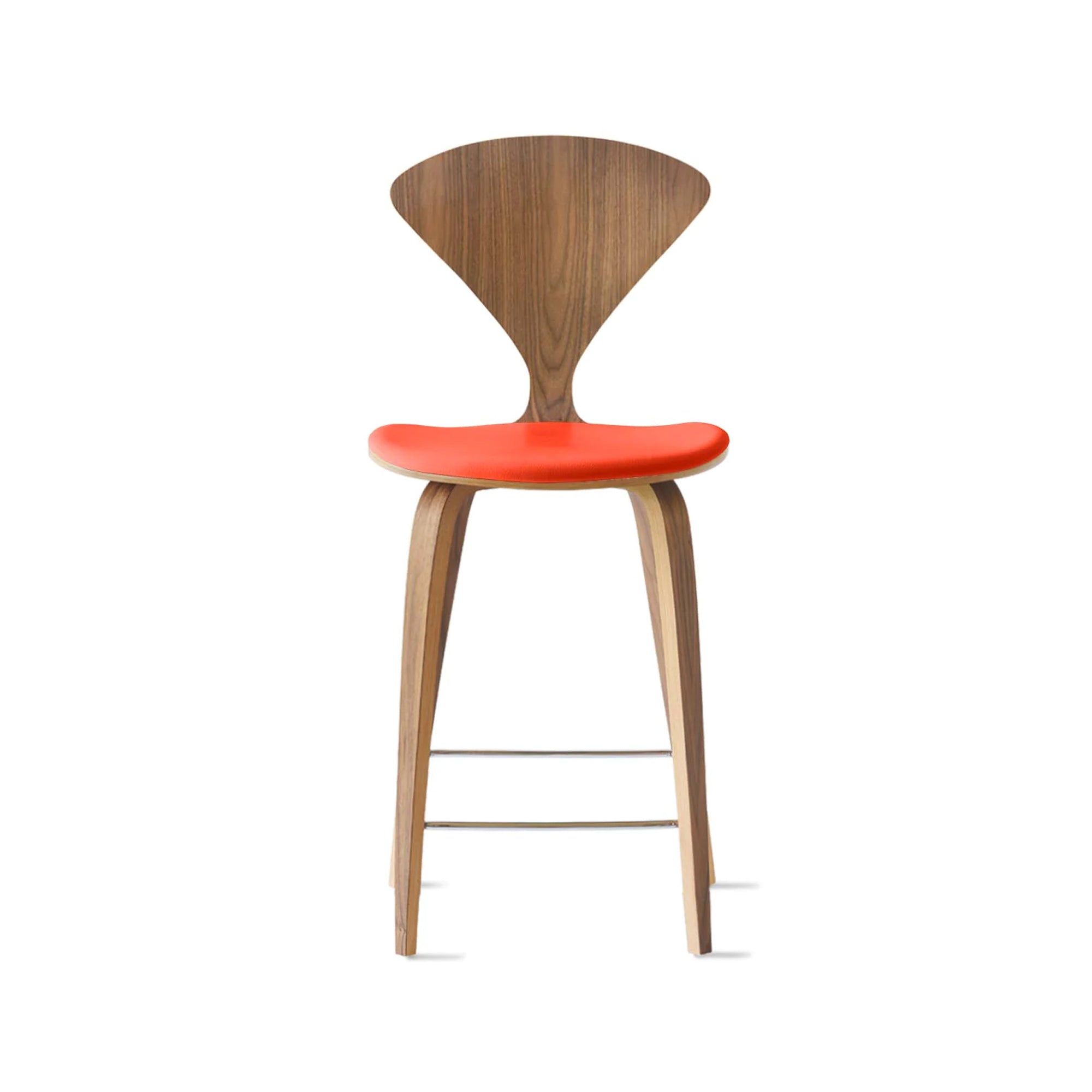 Cherner Wood Bar Chair with Seat Pad