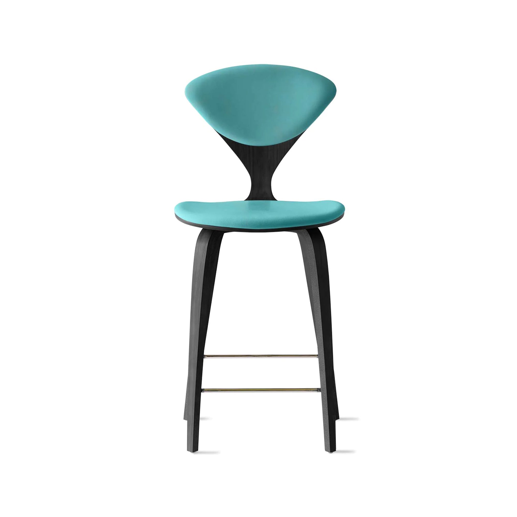 Cherner Wood Bar Chair with Seat and Back Pads