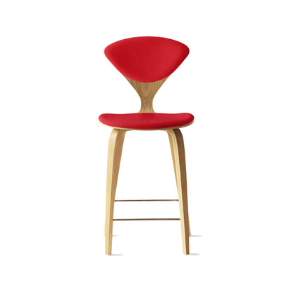 Cherner Wood Bar Chair with Seat and Back Pads