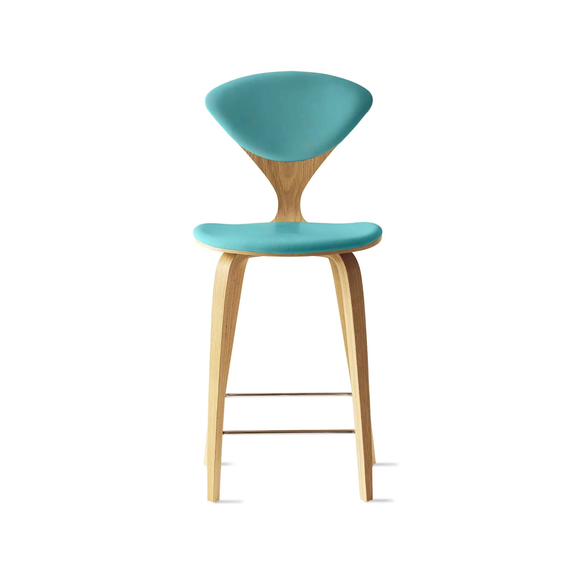 Cherner Wood Bar Chair with Seat and Back Pads