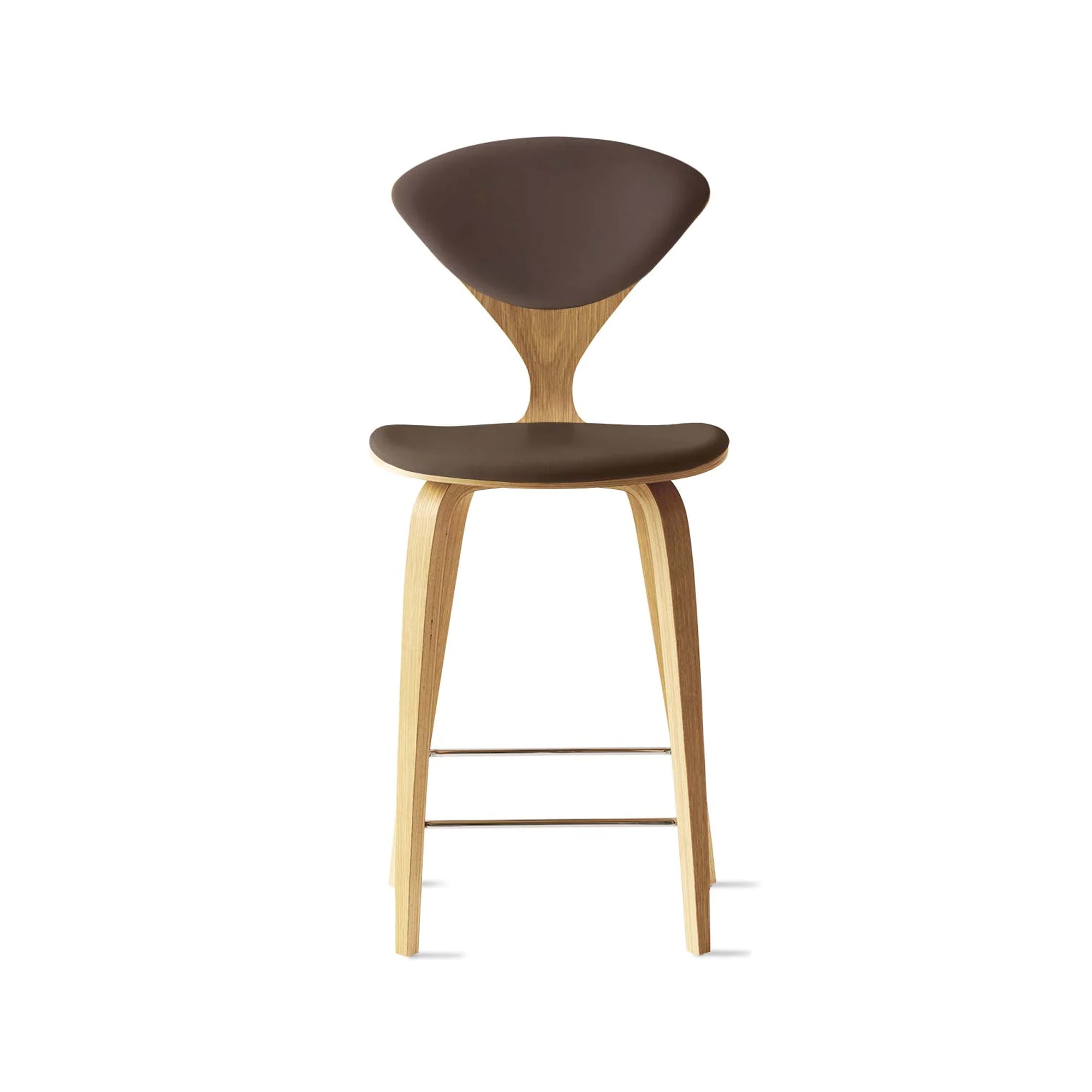Cherner Wood Bar Chair with Seat and Back Pads
