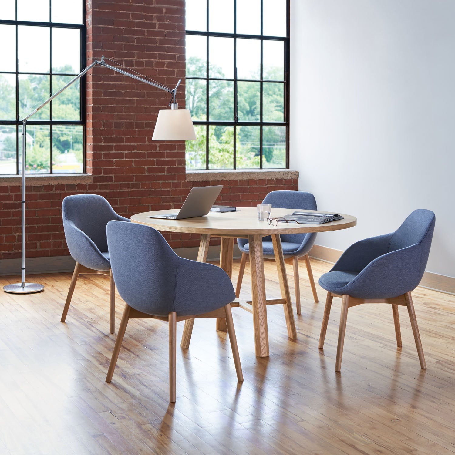 Chantal Guest Dining Chair — Wood Base