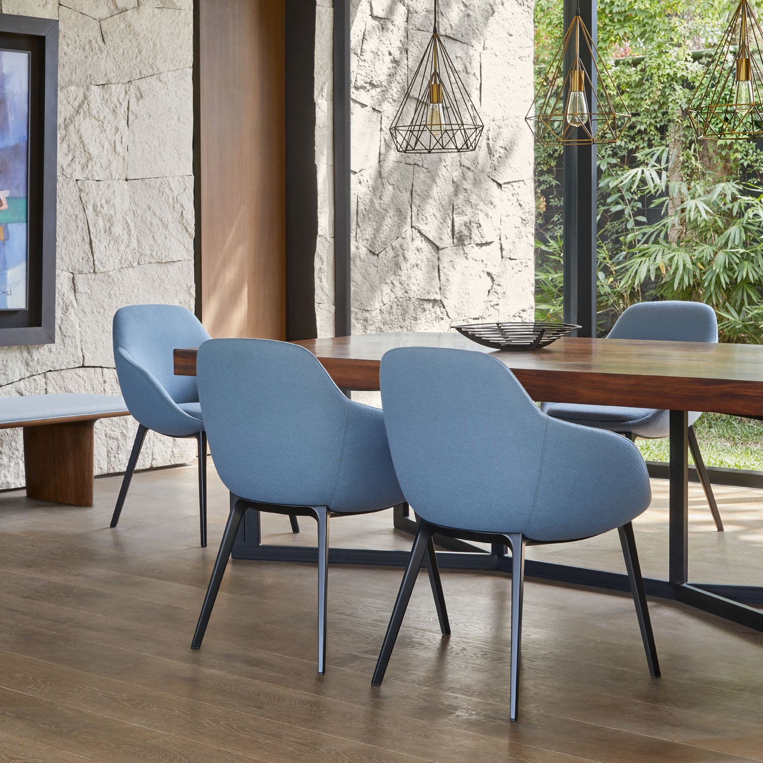 Chantal Guest Dining Chair — Aluminum Base by Noé Duchaufour