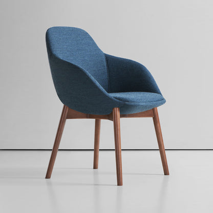 Chantal Guest Dining Chair — Wood Base