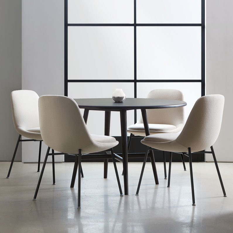 Chloe Guest Dining Chair — Tubular Steel Base