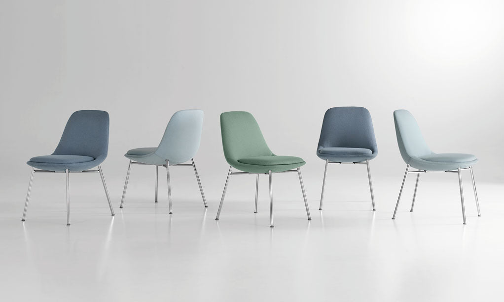 Chloe Guest Dining Chair — Tubular Steel Base