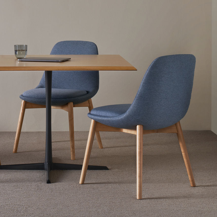 Chloe Guest Dining Chair — Wood Base