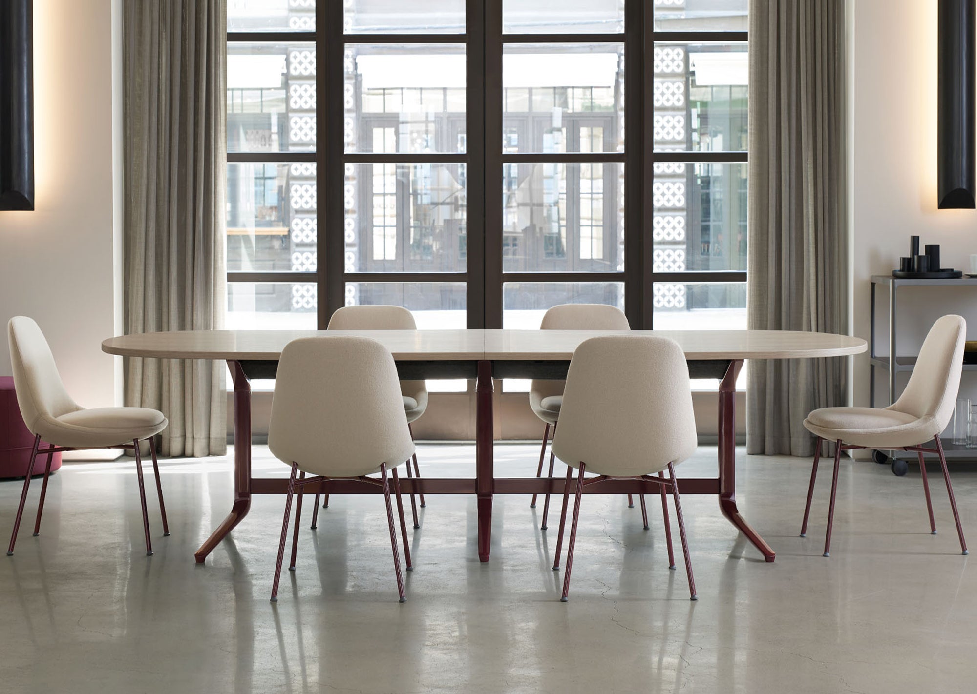 Chloe Guest Dining Chair — Tubular Steel Base